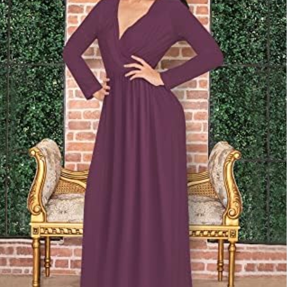 KOH KOH - 3X Plum Chic Maxi Dress - Picture 12 of 15